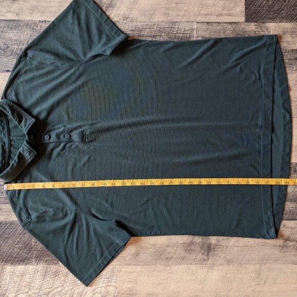Lululemon Evolution Polo Shirt Green Medium Large - Picture 4 of 6